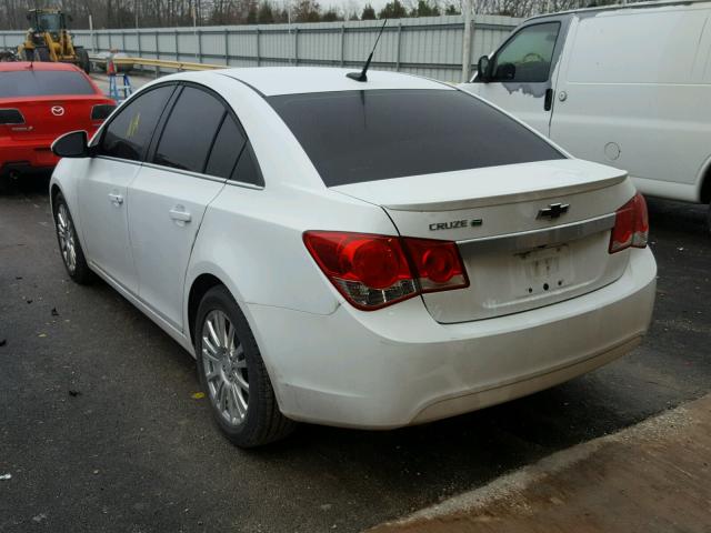 1G1PJ5SB0D7102329 - 2013 CHEVROLET CRUZE ECO WHITE photo 3