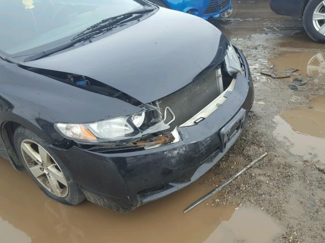 19XFA1F65BE036902 - 2011 HONDA CIVIC LX-S შავი ფოტო 9