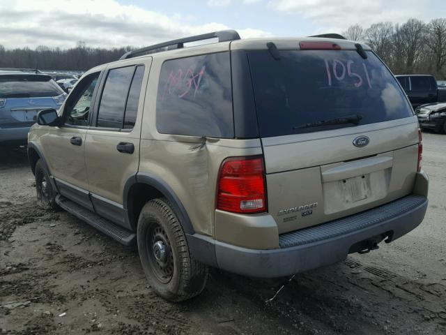 1FMZU73K33UA75026 - 2003 FORD EXPLORER X BEIGE photo 3