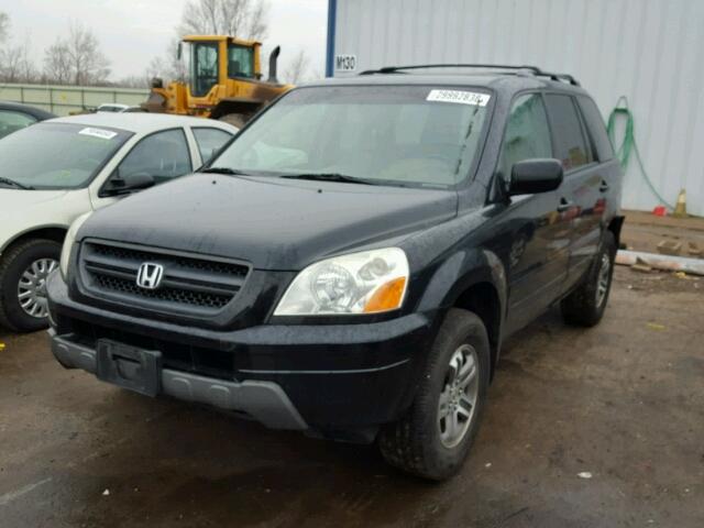 2HKYF18664H558525 - 2004 HONDA PILOT EXL BLACK photo 2