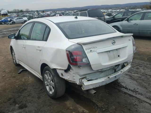 3N1AB6AP0AL707622 - 2010 NISSAN SENTRA 2.0 WHITE photo 3