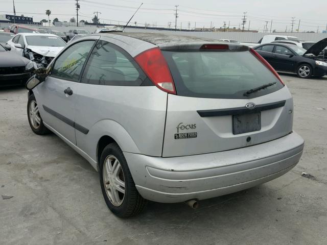3FAFP31313R182432 - 2003 FORD FOCUS ZX3 GRAY photo 3