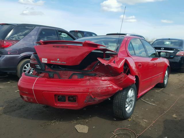 1G2NF52E54C141360 - 2004 PONTIAC GRAND AM S 红色 照片 4