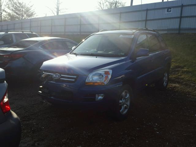 KNDJF723987493215 - 2008 KIA SPORTAGE E BLUE photo 2