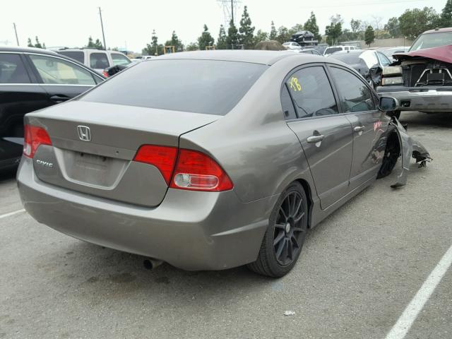 2HGFA16578H334955 - 2008 HONDA CIVIC LX BROWN photo 4