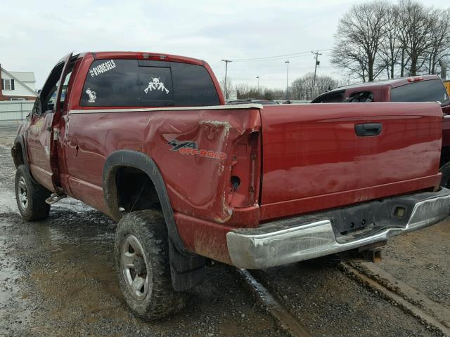 3D7KS26C46G172624 - 2006 DODGE RAM 2500 S MAROON photo 3