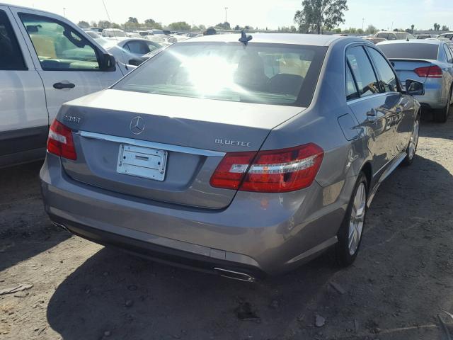 WDDHF2EB0BA299855 - 2011 MERCEDES-BENZ E 350 BLUE GRAY photo 4