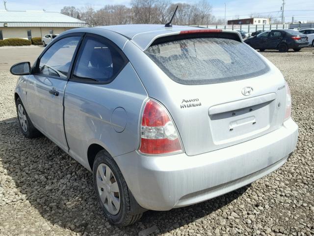 KMHCM36C87U033184 - 2007 HYUNDAI ACCENT GS SILVER photo 3