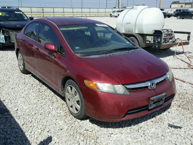 1HGFA165X6L035363 - 2006 HONDA CIVIC LX RED photo 1