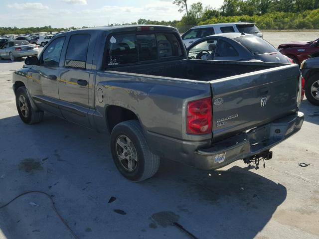 1D7HE48N85S247814 - 2005 DODGE DAKOTA QUA GRAY photo 3