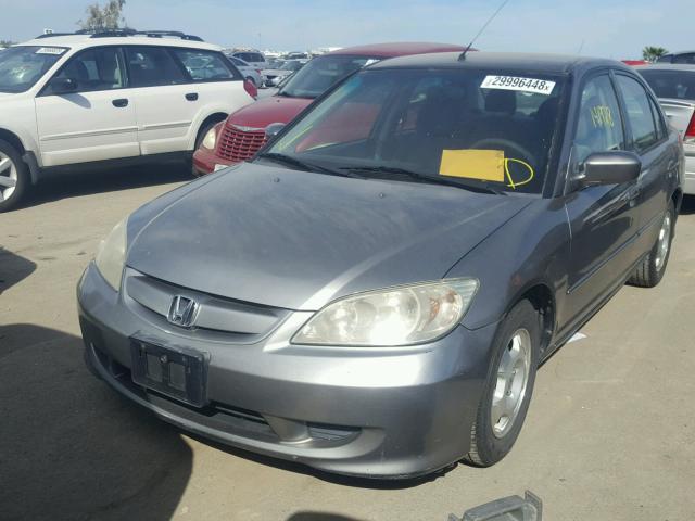 JHMES96614S004292 - 2004 HONDA CIVIC HYBR GRAY photo 2