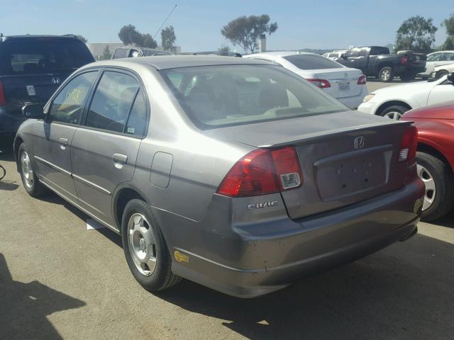 JHMES96614S004292 - 2004 HONDA CIVIC HYBR GRAY photo 3