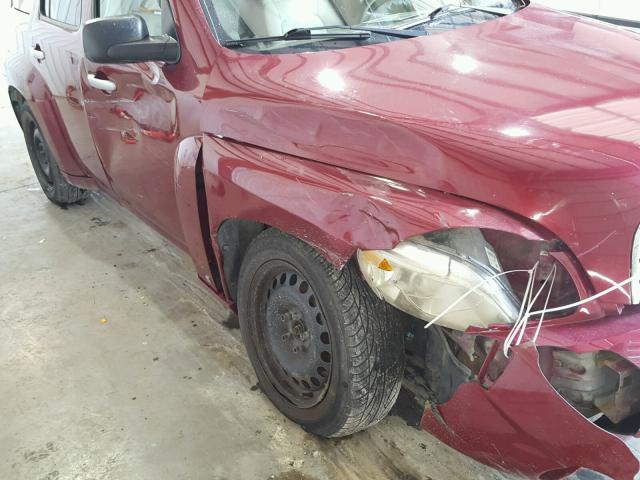 3GNDA13DX7S612042 - 2007 CHEVROLET HHR LS MAROON photo 9