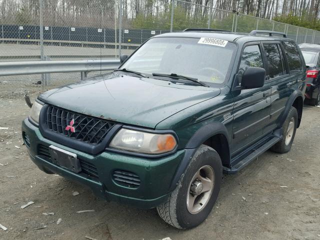 JA4MT21H11P028613 - 2001 MITSUBISHI MONTERO SP GREEN photo 2