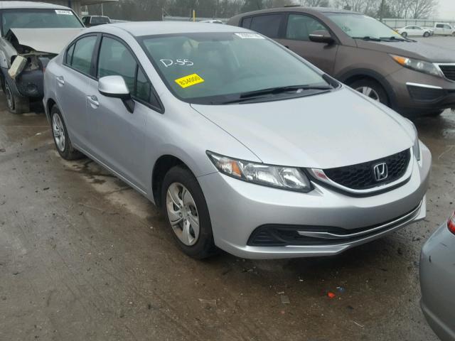 19XFB2F5XDE059864 - 2013 HONDA CIVIC LX SILVER photo 1