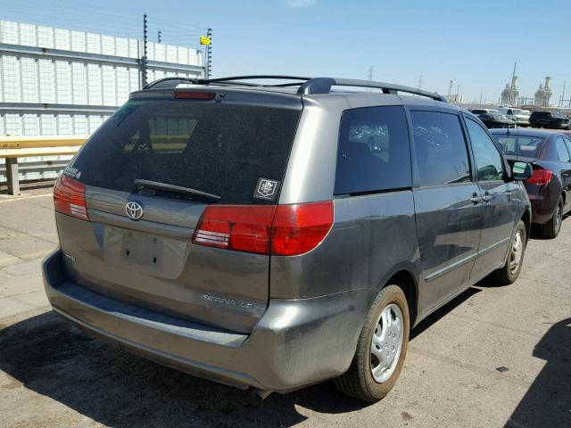 5TDZA23C44S146507 - 2004 TOYOTA SIENNA CE SILVER photo 4