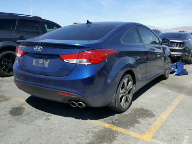 KMHDH6AE9DU010866 - 2013 HYUNDAI ELANTRA CO BLUE photo 4