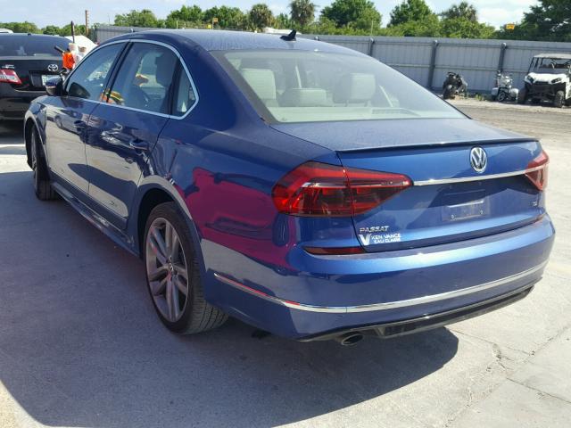 1VWDT7A36HC023395 - 2017 VOLKSWAGEN PASSAT R-L BLUE photo 3