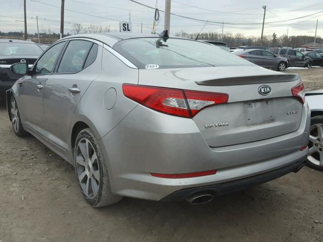 KNAGR4A68B5139004 - 2011 KIA OPTIMA SX SILVER photo 3