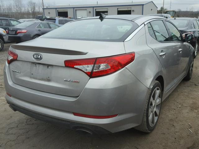 KNAGR4A68B5139004 - 2011 KIA OPTIMA SX SILVER photo 4