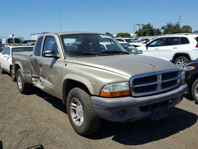 1D7GL12KX4S518725 - 2004 DODGE DAKOTA SXT TAN photo 1