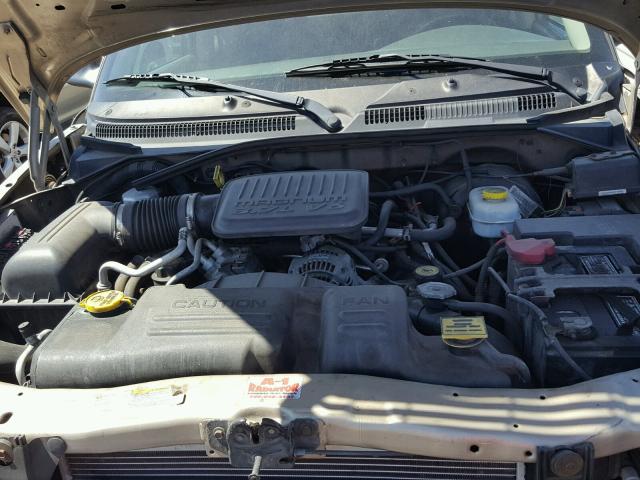 1D7GL12KX4S518725 - 2004 DODGE DAKOTA SXT TAN photo 7