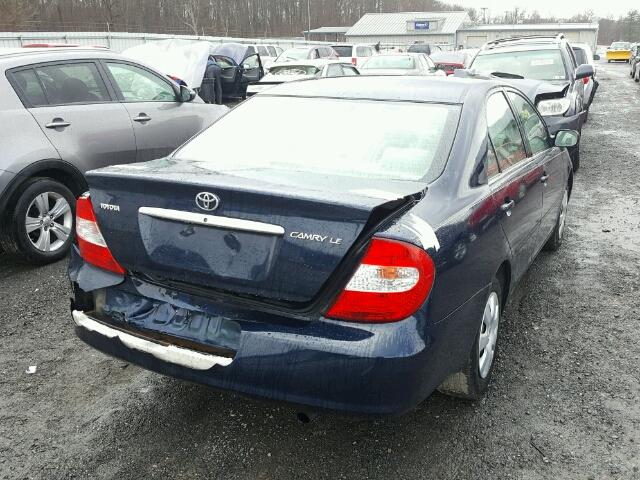 4T1BE30K83U671454 - 2003 TOYOTA CAMRY LE BLUE photo 4