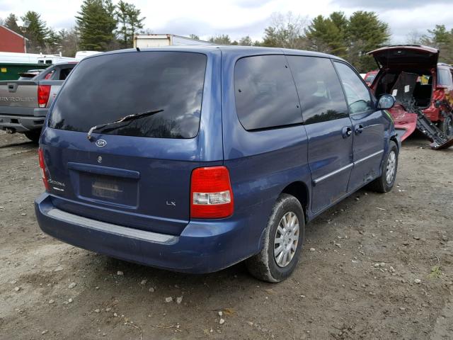 KNDUP131336462092 - 2003 KIA SEDONA EX BLACK photo 4