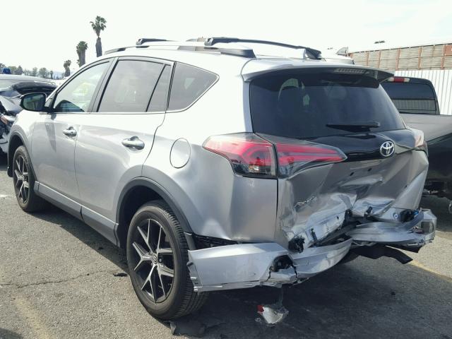 2T3NFREV7GW308642 - 2016 TOYOTA RAV4 SE SILVER photo 3