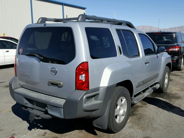 5N1AN08W55C616874 - 2005 NISSAN XTERRA OFF SILVER photo 4