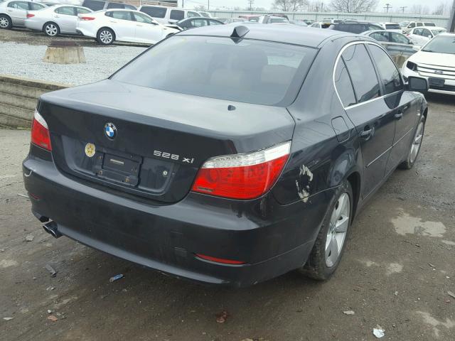 WBANV135X8CZ51818 - 2008 BMW 528 XI BLACK photo 4