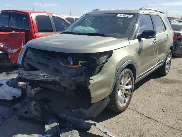 1FMHK7D89CGA95154 - 2012 FORD EXPLORER X GREEN photo 2