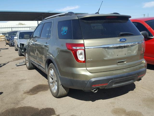 1FMHK7D89CGA95154 - 2012 FORD EXPLORER X GREEN photo 3