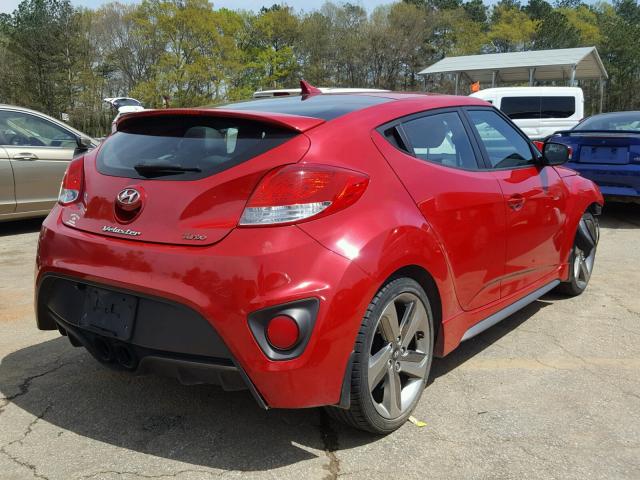 KMHTC6AE9DU167517 - 2013 HYUNDAI VELOSTER T RED photo 4