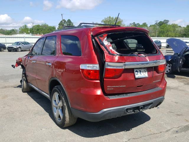 1D4RE5GG7BC651929 - 2011 DODGE DURANGO CI RED photo 3