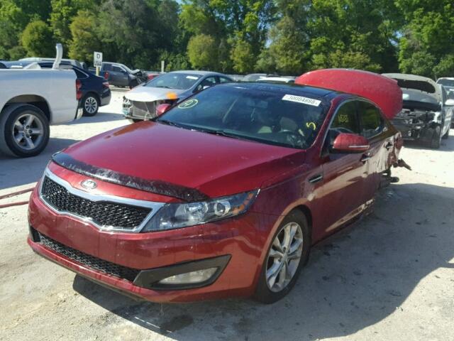 5XXGN4A70DG176604 - 2013 KIA OPTIMA EX BURGUNDY photo 2