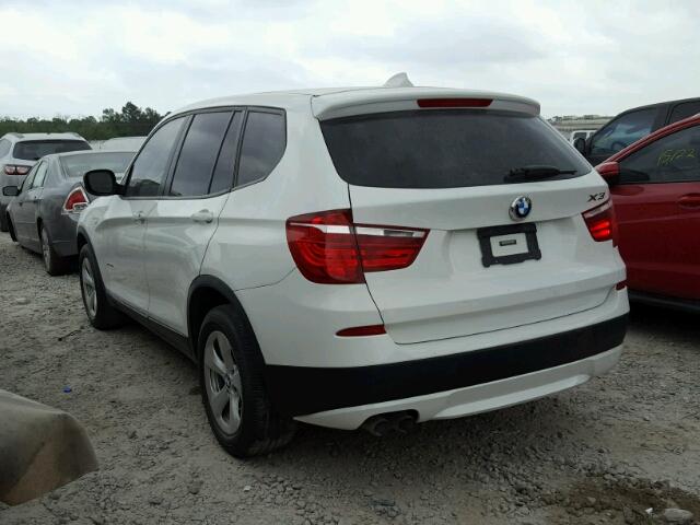 5UXWX5C52CL718127 - 2012 BMW X3 XDRIVE2 WHITE photo 3