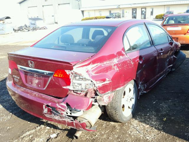 19XFA1F6XBE024938 - 2011 HONDA CIVIC LX-S RED photo 4