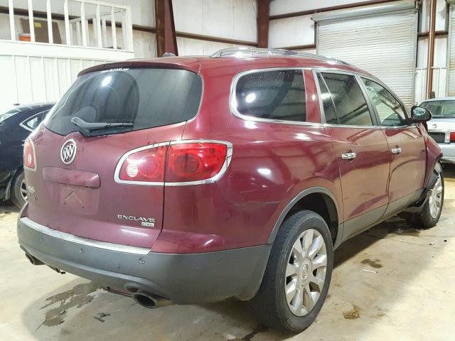 5GALRCED6AJ218943 - 2010 BUICK ENCLAVE CX RED photo 4