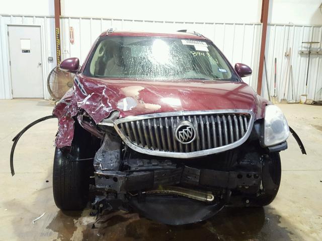 5GALRCED6AJ218943 - 2010 BUICK ENCLAVE CX RED photo 7