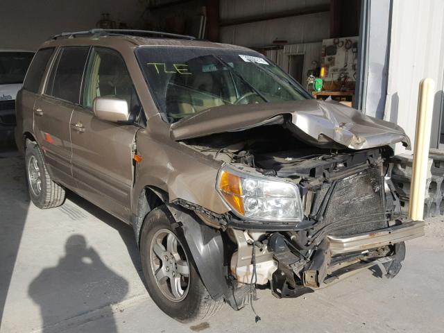 2HKYF18587H506955 - 2007 HONDA PILOT EXL GOLD photo 1