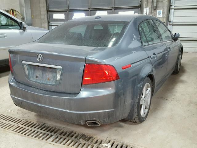 19UUA66214A034086 - 2004 ACURA TL GRAY photo 4