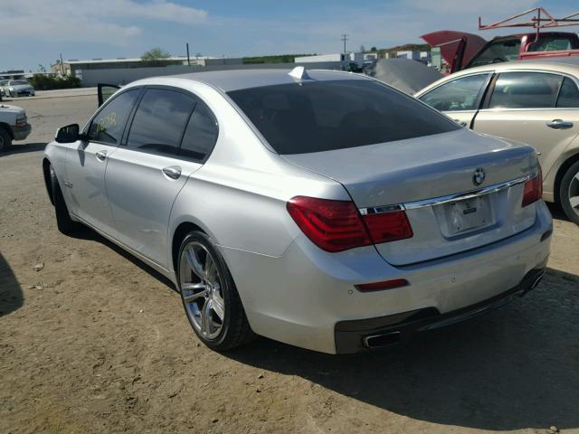 WBAKB8C51CC963546 - 2012 BMW 750LI SILVER photo 3