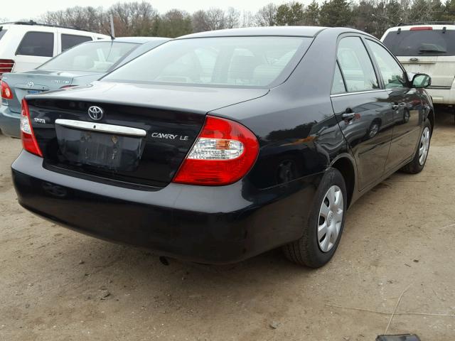 4T1BE32K43U250716 - 2003 TOYOTA CAMRY LE BLACK photo 4