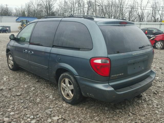 2D4GP44L35R290496 - 2005 DODGE GRAND CARA TURQUOISE photo 3