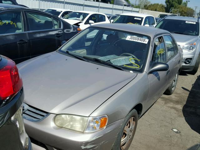 1NXBR12E11Z534756 - 2001 TOYOTA COROLLA CE BEIGE photo 2