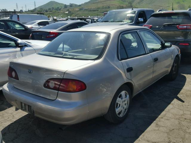 1NXBR12E11Z534756 - 2001 TOYOTA COROLLA CE BEIGE photo 4