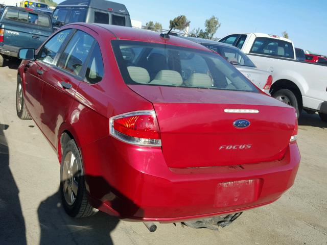 1FAHP3EN4AW147348 - 2010 FORD FOCUS S RED photo 3