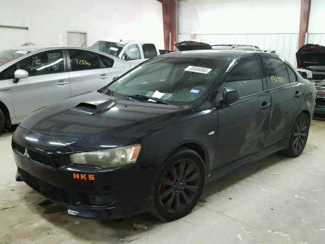 JA3AU86U08U002609 - 2008 MITSUBISHI LANCER GTS BLACK photo 2