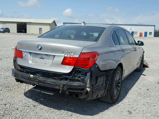 WBAKB8C56BCY64770 - 2011 BMW 750LI SILVER photo 4